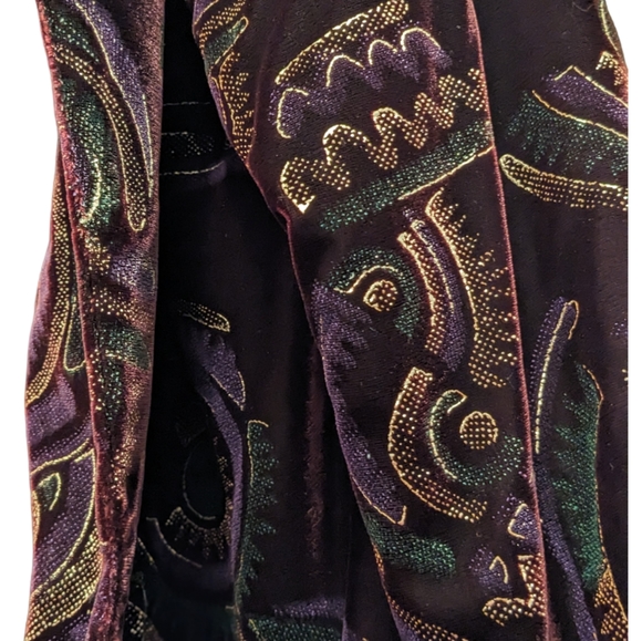 A.C. Sport Dark Purple Velvet Textured Blazer 10 - Picture 4 of 4